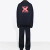 Balenciaga X-Rated för män, svart/röd/svart 620973TIVA81076