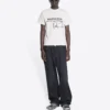 Balenciaga x RuPaul gemensamt signerad FW21 med bokstavstryck och rund krage, herr, vit 670943TLV579057
