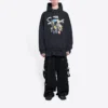 Balenciaga x THE SIMPSONS bomullströja med huva, vid passform ”Black” 674986TLVG81000