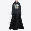 Balenciaga x THE SIMPSONS bomullströja med huva, vid passform ”Black” 675003TLVG81000