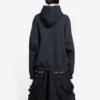 Balenciaga x THE SIMPSONS bomullströja med huva, vid passform ”Black” 675003TLVG81000