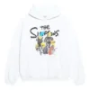 Balenciaga x THE SIMPSONS bomullströja med huva, vid passform ”White” 675003TLVG89016