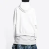 Balenciaga x THE SIMPSONS bomullströja med huva, vid passform ”White” 675003TLVG89016