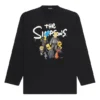 Balenciaga x THE SIMPSONS långärmad T-shirt i stor storlek ”Black” 681046TLVG70100
