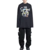 Balenciaga x THE SIMPSONS långärmad T-shirt i stor storlek ”Black” 681046TLVG70100