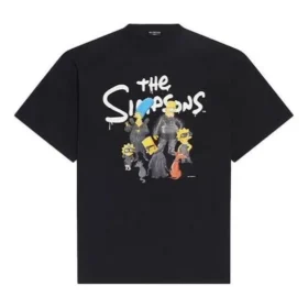 Balenciaga x THE SIMPSONS Oversized bomullströja ”Black” 676589TLVG71000