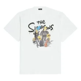 Balenciaga x THE SIMPSONS Oversized bomullströja ”White” 676589TLVG70901