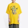 Balenciaga x THE SIMPSONS Oversized bomullströja ”Yellow” 676589TLVG77200
