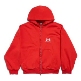 Balenciaga x Under Armour zip-up-luvtröja ”Red White” 803264TRVB86540