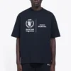 Balenciaga x WFP 1:a generationens crossover-tröja med tryckt logotyp, rund hals och korta ärmar för män, svart 612966THV841000