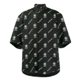Balenciaga x WFP kortärmad skjorta med fyrkantig rygg ”Black White” 602026TIL251070