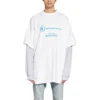 Balenciaga x WFP T-shirt med dubbla ärmar ”White” 698089TMVL29086