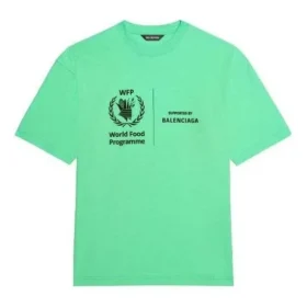 Balenciaga x WFP T-shirtar, medium passform ”Green” 612966THV844162