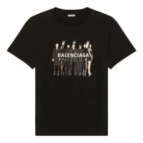 Bandporträtttryck, logotyp, retro, kortärmad, unisex, svart 612965TIVA11000