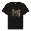 Bandporträtttryck, logotyp, retro, lös passform, kortärmad, unisex, svart 612966TIVA11000