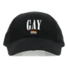 Baseballkeps i bomullstwill med broderad Pride-logotyp ”Black” 670811410B21000