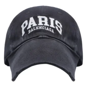 Baseballkeps med Paris-logotyp ”Washed Black White” 680748-410B2
