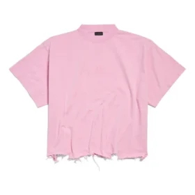 BB Classic Balenciaga kort T-shirt i oversized-modell ”Pink” 783399TQVS85708