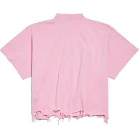 BB Classic Balenciaga kort T-shirt i oversized-modell ”Pink” 783399TQVS85708