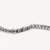 BB Icon-armband för herr i tunt gourmette-band i antiksilver