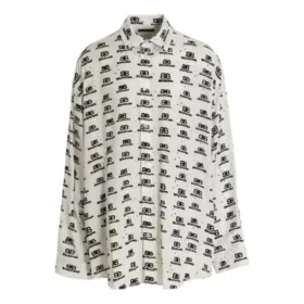 BB Icon poplin-skjorta ”Vit Svart” 733755TNL889040