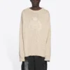 BB Laurel Crown Logo stickad tröja med rund hals ”Beige” 664369T32119028