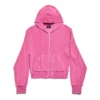 BB Motel zip-up-luvtröja, figursydd ”Dark Pink” 791755TQVU85803