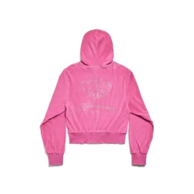 BB Motel zip-up-luvtröja, figursydd ”Dark Pink” 791755TQVU85803
