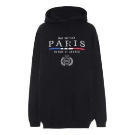 BB Paris Flag luvtröja med huva ”Black” 570811TGV681000