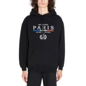 BB Paris Flag luvtröja med huva ”Black” 570811TGV681000