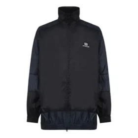 BB Patchwork Nylon vindjacka med hel dragkedja ”Navy Black” 623019TIO544100