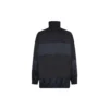 BB Patchwork Nylon vindjacka med hel dragkedja ”Navy Black” 623019TIO544100