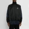 BB Patchwork Nylon vindjacka med hel dragkedja ”Navy Black” 623019TIO544100