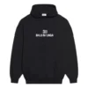 Bb Pixel Fleece-luvtröja med dragsko och långa ärmar, svart 578135TKVI81070