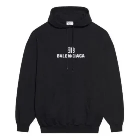 Bb Pixel Fleece-luvtröja med dragsko och långa ärmar, svart 578135TKVI81070