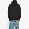 Bb Pixel Fleece-luvtröja med dragsko och långa ärmar, svart 578135TKVI81070