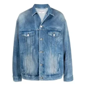 BB-sprayad Denim-jackor i stor storlek ”Electric Blue Fuchsia” 678354TCW030406