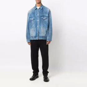 BB-sprayad Denim-jackor i stor storlek ”Electric Blue Fuchsia” 678354TCW030406