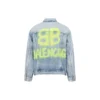 BB-sprayad Denim-jackor i stor storlek ”Ljusblå Gul” 678354TDW143341