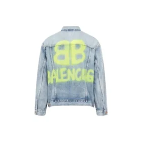 BB-sprayad Denim-jackor i stor storlek ”Ljusblå Gul” 678354TDW143341