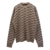 BB-tröja med rund hals och mönster över hela plagget ”Beige” 733859T32539378