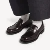 Bekväm herrloafer i mörk vinröd Bekväm herrloafer i mörk vinröd