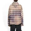 Blekad rutig långärmad hoodie ”Red White Black” 699223TMM059783