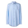 Bomullspoplin-skjorta med logo på ryggen ”Light Blue” 508465TWB044850