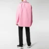 Bomullspoplin-skjorta med logo på ryggen ”Pink” 556878TEM095630