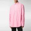 Bomullspoplin-skjorta med logo på ryggen ”Pink” 556878TEM095630