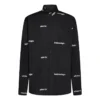 Bomullsskjorta med logotryck ”Black” 662983TOL651070