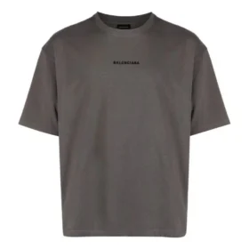 Bomullst-shirt med broderad logotyp ”Grey” 612966TNVG91300