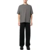 Bomullst-shirt med broderad logotyp ”Grey” 612966TNVG91300