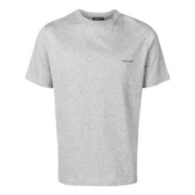Bomullst-shirt med liten logotryck ”Grey” 556151TYK281300